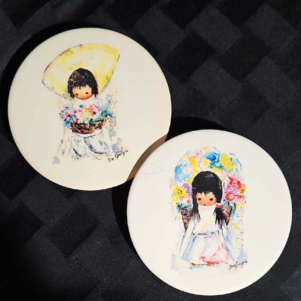 Beautiful DeGrazia Sandstone Coasters/Wall Art